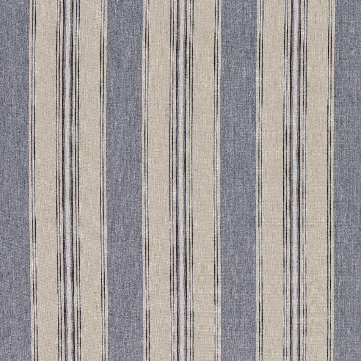 Zoffany Parasol Stripe Denim/Stone Fabric
