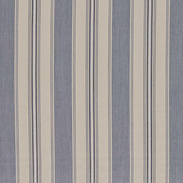 Zoffany Parasol Stripe Denim/Stone Fabric