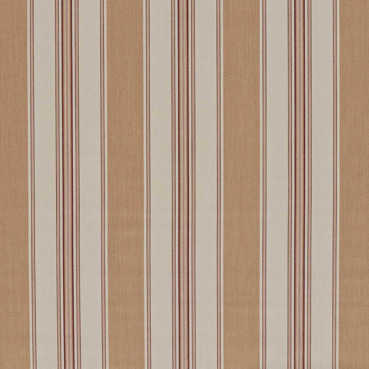 Zoffany Parasol Stripe Sandstone/Russet Fabric