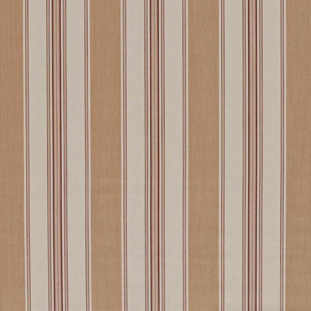 Zoffany Parasol Stripe Sandstone/Russet Fabric
