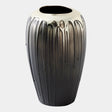 Surya GV Selena Selena Textured Silver and Graphite Vase-Med 11"H x 6"W x 6"D Vase