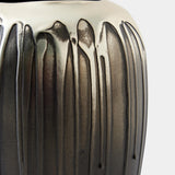 Surya GV Selena Selena Textured Silver and Graphite Vase-Med 11"H x 6"W x 6"D Vase