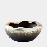 Surya GV Selena Selena Textured Silver and Graphite Bowl 9"H x 13"W x 13"D Decorative Bowl