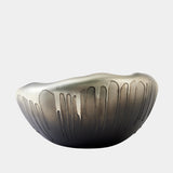 Surya GV Selena Selena Textured Silver and Graphite Bowl 9"H x 13"W x 13"D Decorative Bowl