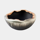 Surya GV Selena Selena Textured Silver and Graphite Bowl 9"H x 13"W x 13"D Decorative Bowl