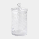 Surya GV Diamond Shaped Optic Diamond Shaped Optic Lidded Canister 11"H x 7"W x 7"D Bottle/Jar