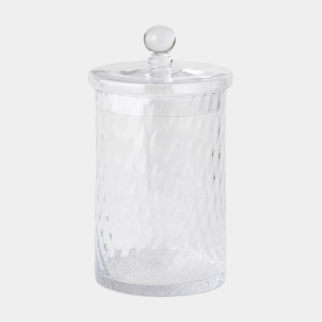 Surya GV Diamond Shaped Optic Diamond Shaped Optic Lidded Canister 11"H x 7"W x 7"D Bottle/Jar