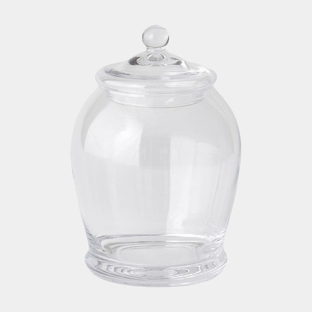 Surya GV Lionel Lionel Glass Lidded Canister 9"H x 6"W x 6"D Bottle/Jar