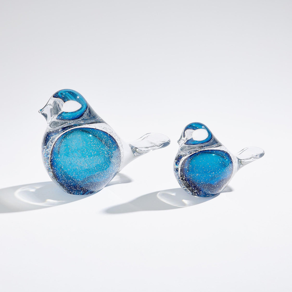 Surya GV Calliope Calliope Glass Bird-Clear w/Blue 4"H x 3"W x 6"D Decorative Sculpture