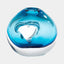 Surya GV Lacuna Lacuna Single Hole Glass Blue Vase 6"H x 3"W x 7"D Vase
