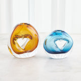 Surya GV Lacuna Lacuna Single Hole Glass Amber Vase 8"H x 4"W x 8"D Vase