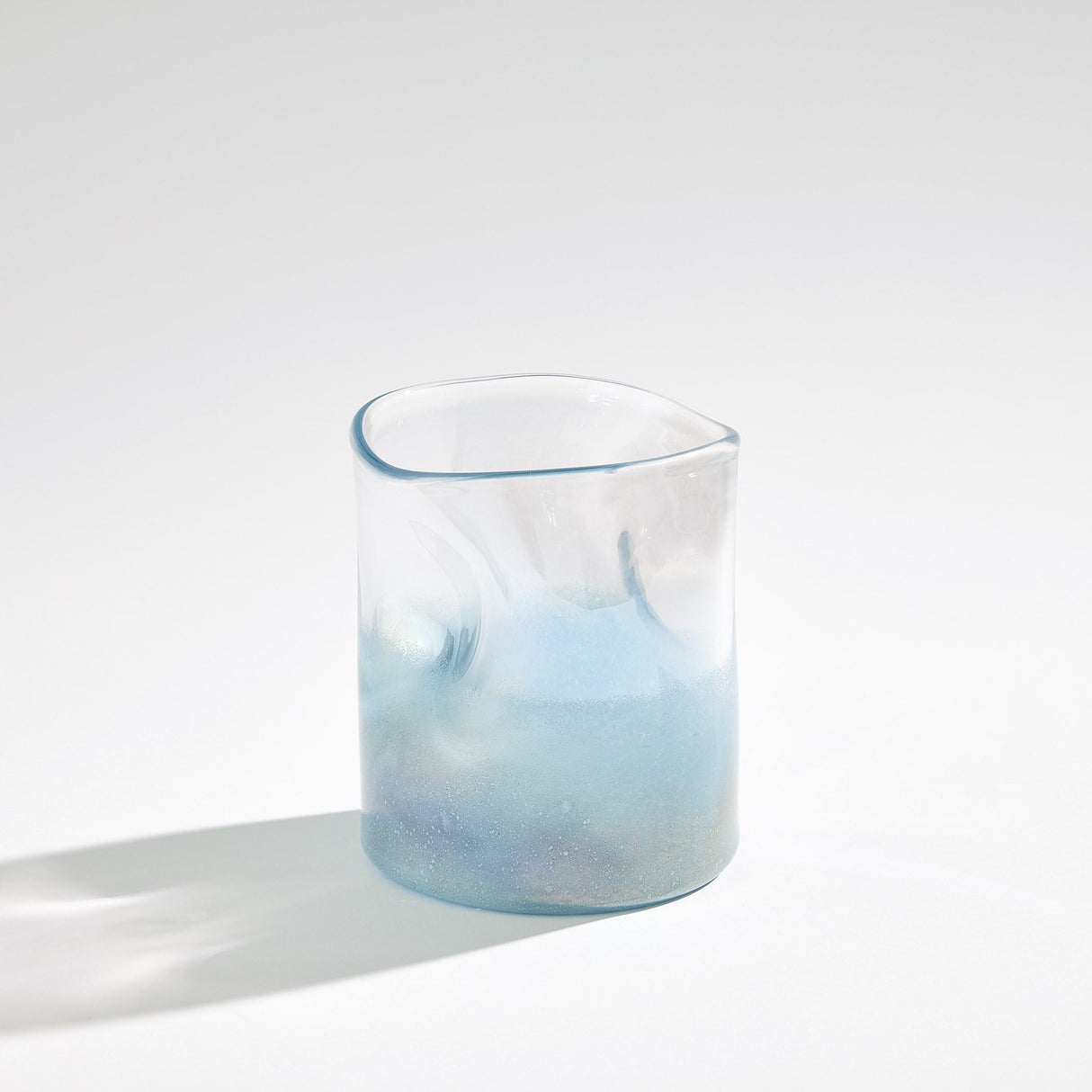 Surya GV Woozy Woozy Vase-Clear/Blue 6"H x 6"W x 6"D Vase