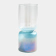 Surya GV Nipped-In Nipped-In Vase-Clear/Blue 14"H x 6"W x 6"D Vase