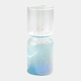 Surya GV Nipped-In Nipped-In Vase-Clear/Blue 12"H x 5"W x 5"D Vase