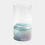 Surya GV Nipped-In Nipped-In Vase-Clear/Blue 9"H x 5"W x 5"D Vase