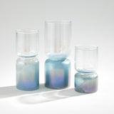 Surya GV Nipped-In Nipped-In Vase-Clear/Blue 9"H x 5"W x 5"D Vase
