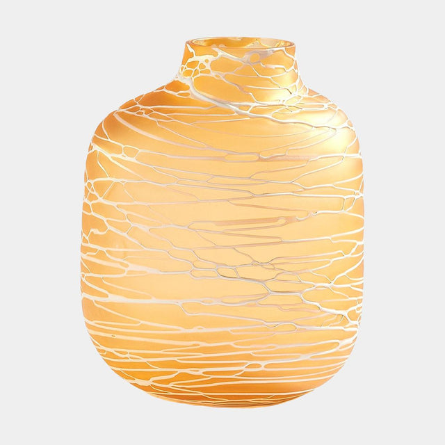 Surya GV Palmata Palmata Vase-Amber 11"H x 9"W x 9"D Vase