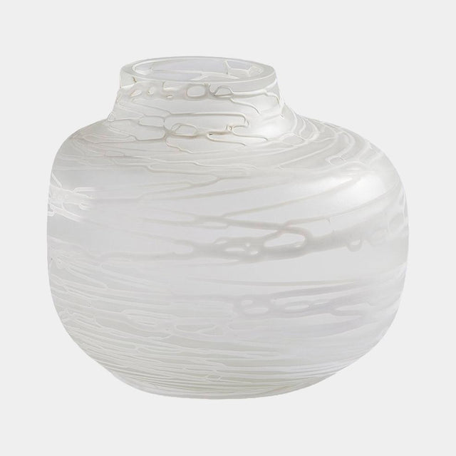 Surya GV Palmata Palmata Vase-White 8"H x 9"W x 9"D Vase