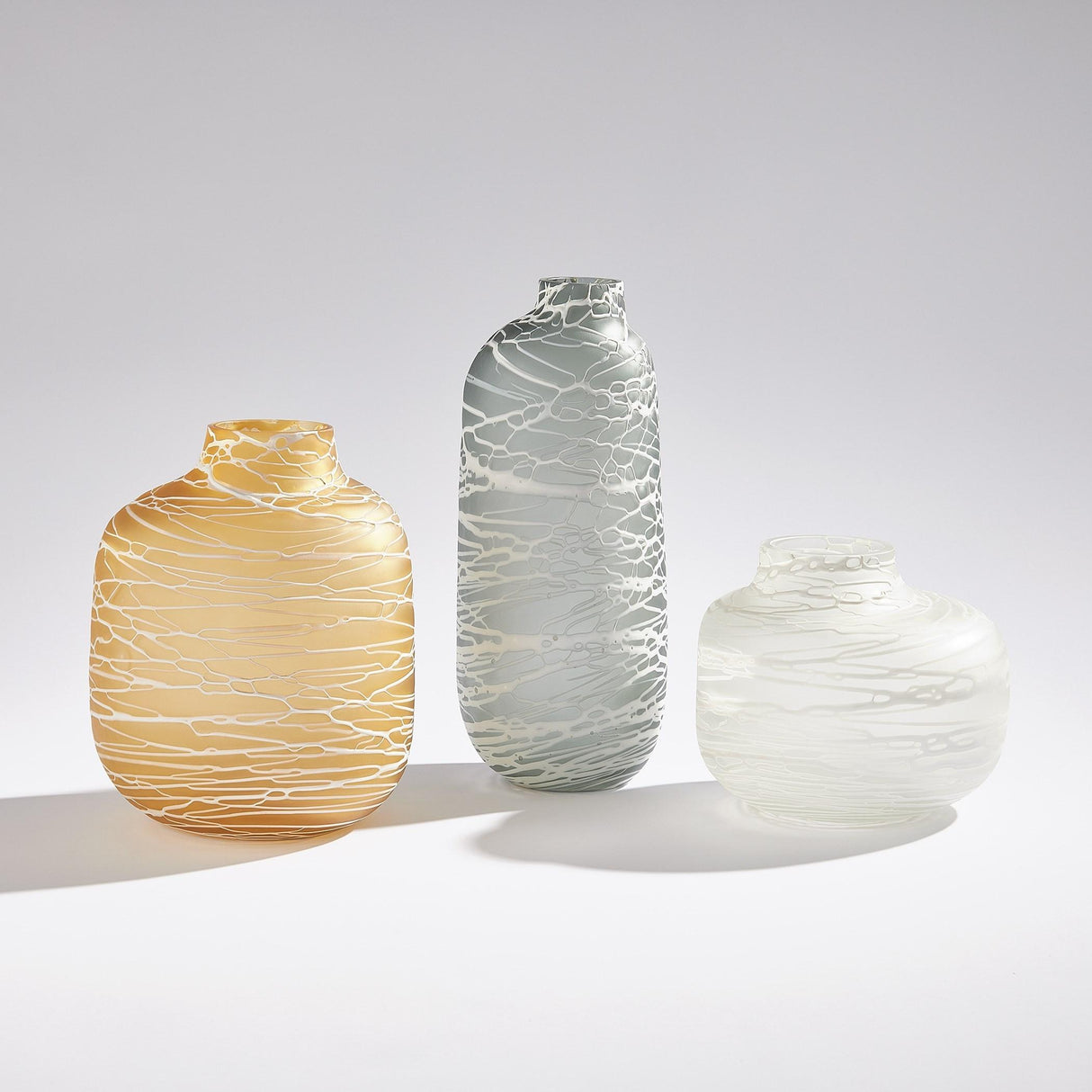 Surya GV Palmata Palmata Vase-White 8"H x 9"W x 9"D Vase