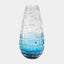 Surya GV Ombre Ombre Blue Vase w/Clear Grid 15"H x 7"W x 7"D Vase