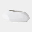 Surya GV Kryptero Kryptero Geometric Angled Planter-White 5"H x 7"W x 13"D Planter