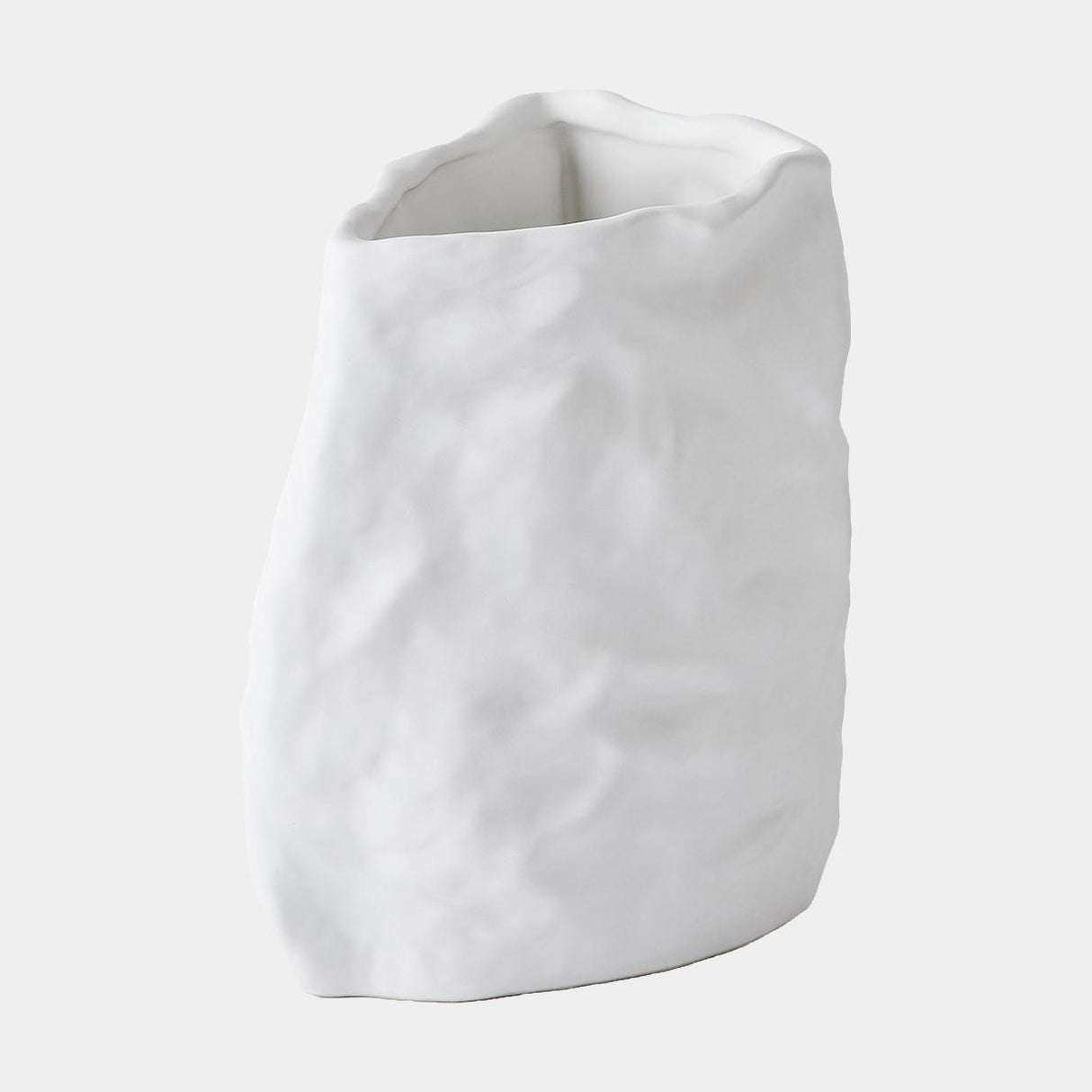 Surya GV Fremmy Woozy Vase-White 9"H x 5"W x 7"D Vase