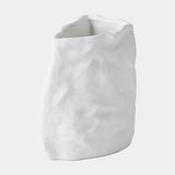 Surya GV Fremmy Woozy Vase-White 9"H x 5"W x 7"D Vase