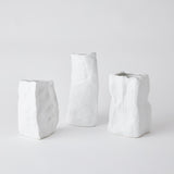 Surya GV Fremmy Woozy Vase-White 9"H x 5"W x 7"D Vase