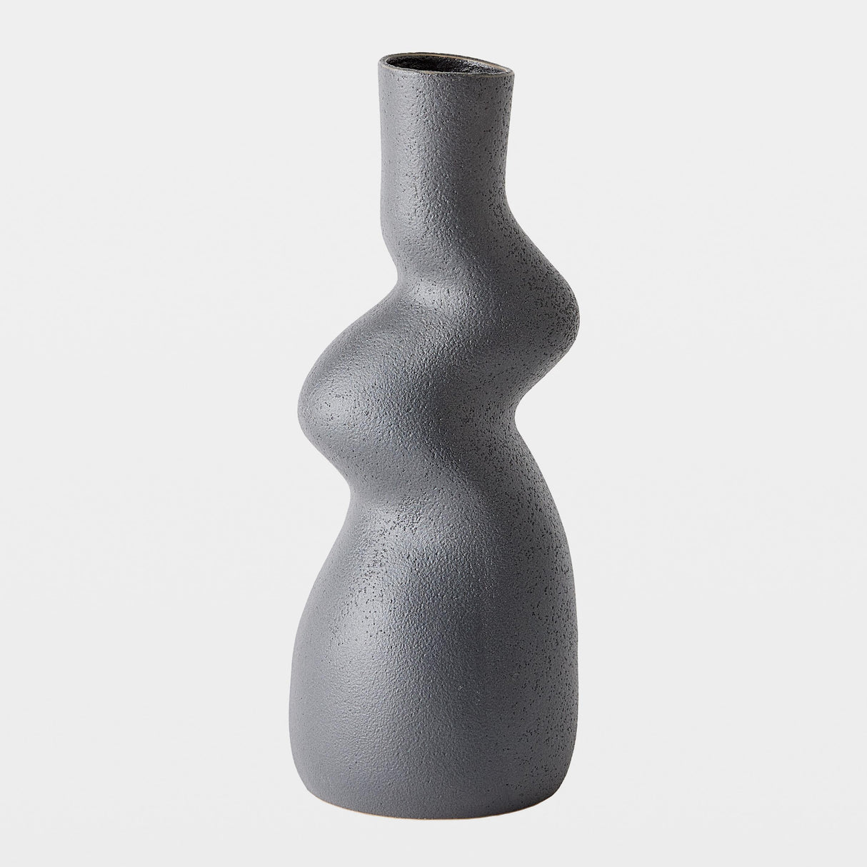Surya GV Crooked Crooked Vase-Dark Gray 17"H x 7"W x 7"D Vase