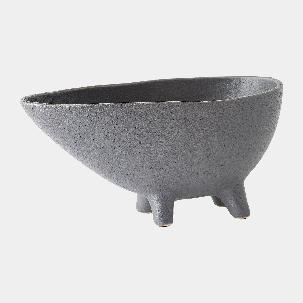 Surya GV Bellamy Bellamy Footed Bowl-Dark Gray 6"H x 6"W x 12"D Decorative Bowl