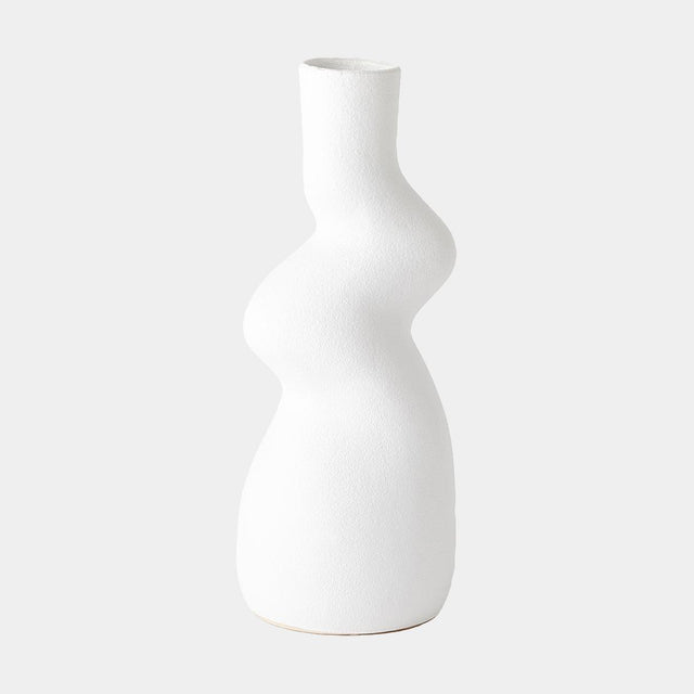 Surya GV Crooked Crooked Vase-White 17"H x 7"W x 7"D Vase