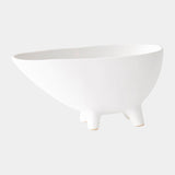 Surya GV Bellamy Bellamy Footed Bowl-White 6"H x 6"W x 12"D Decorative Bowl