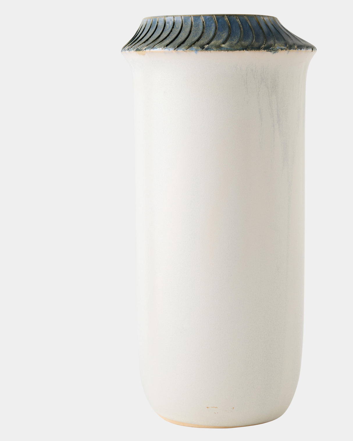 Surya GV Aiden Aiden Etched Blue Rimed Vase-Lg 13"H x 6"W x 6"D Vase