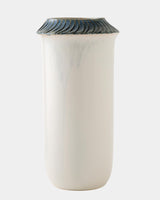 Surya GV Aiden Aiden Etched Blue Rimed Vase-Lg 13"H x 6"W x 6"D Vase