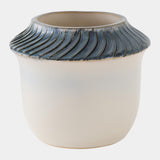 Surya GV Aiden Aiden Etched Blue Rimed Vase-Sm 6"H x 6"W x 6"D Vase