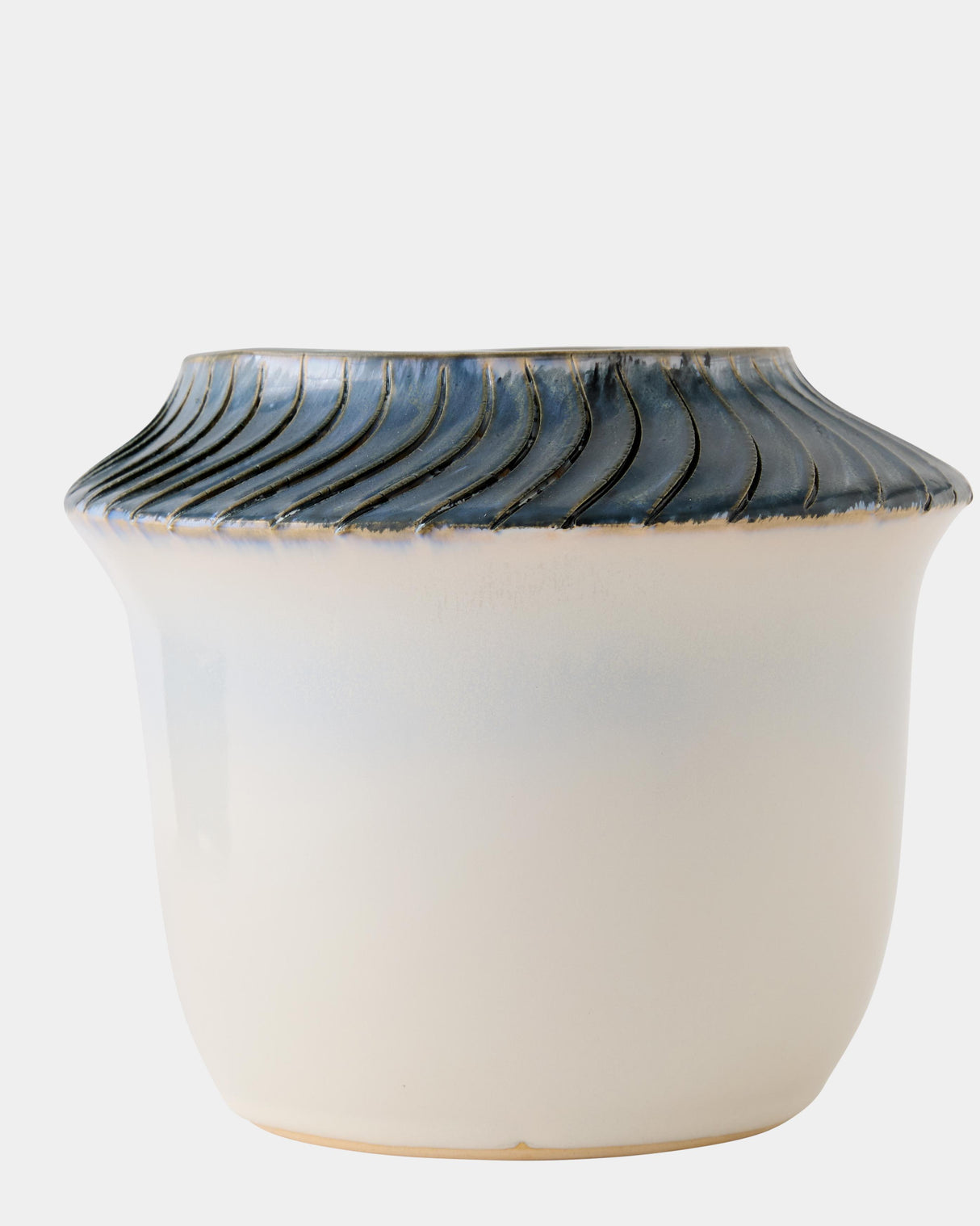 Surya GV Aiden Aiden Etched Blue Rimed Vase-Sm 6"H x 6"W x 6"D Vase