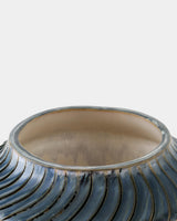 Surya GV Aiden Aiden Etched Blue Rimed Vase-Sm 6"H x 6"W x 6"D Vase