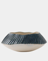 Surya GV Aiden Aiden Etched Blue Rimed Planter 5"H x 12"W x 12"D Decorative Bowl