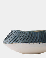 Surya GV Aiden Aiden Etched Blue Rimed Planter 5"H x 12"W x 12"D Decorative Bowl