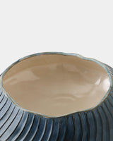 Surya GV Aiden Aiden Etched Blue Rimed Planter 5"H x 12"W x 12"D Decorative Bowl