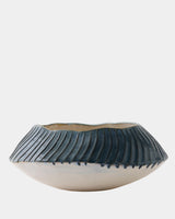 Surya GV Aiden Aiden Etched Blue Rimed Planter 5"H x 12"W x 12"D Decorative Bowl