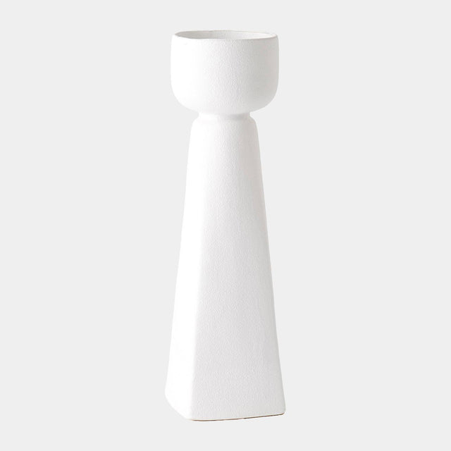 Surya GV Cupped Cupped Vase-White 20"H x 6"W x 6"D Vase