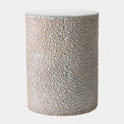Surya GV Calcasieu Ferradas Stone Stool-Shiny Gray/White 19"H x 13"W x 13"D Accent Table