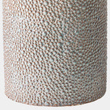 Surya GV Calcasieu Ferradas Stone Stool-Shiny Gray/White 19"H x 13"W x 13"D Accent Table