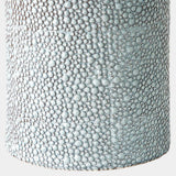 Surya GV Calcasieu Ferradas Stone Stool-Shiny Blue/White 19"H x 13"W x 13"D Accent Table
