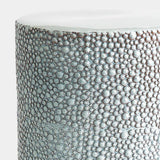 Surya GV Calcasieu Ferradas Stone Stool-Shiny Blue/White 19"H x 13"W x 13"D Accent Table