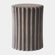 Surya GV Perry Perry Gear Stool-Matte Brown 18"H x 13"W x 13"D Accent Table