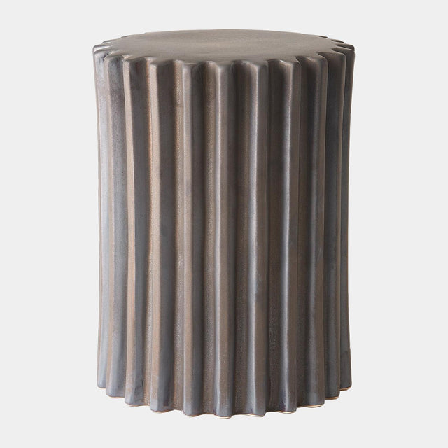 Surya GV Perry Perry Gear Stool-Matte Brown 18"H x 13"W x 13"D Accent Table