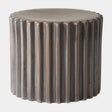 Surya GV Perry Perry Gear Stool-Matte Brown-Wide 13"H x 16"W x 16"D Accent Table