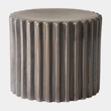 Surya GV Perry Perry Gear Stool-Matte Brown-Wide 13"H x 16"W x 16"D Accent Table
